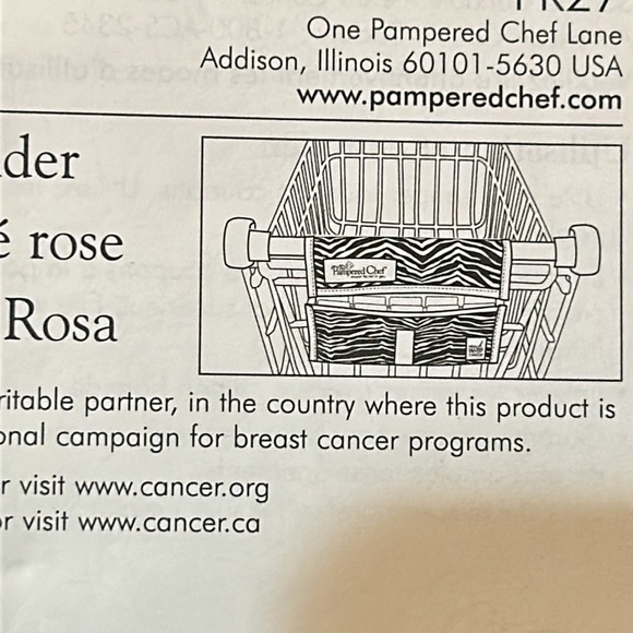 BOGO Pampered Chef NIP pink zebra coupon holder wipeable Help Whip Cancer Ed - Picture 4 of 6